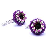Bead-Woven-Fuchsia-Earrings