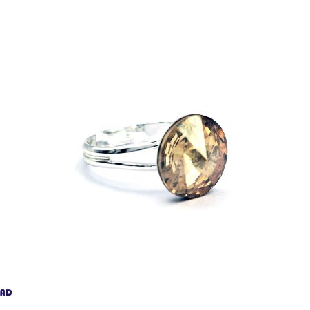 Golden Crystal Rivoli Adjustable Ring