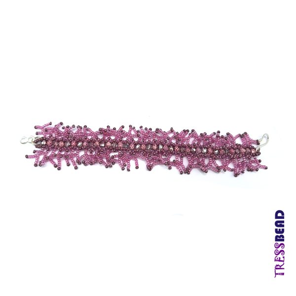 Pink Beadwoven Bracelet - Image 3