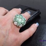 Statement Adjustable Beaded Ring / Handcrafted Trendy Jewelry