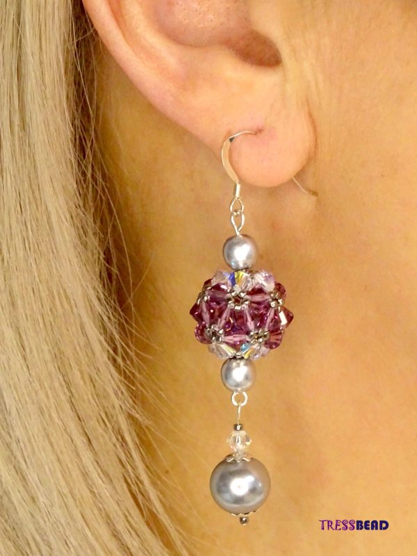 beaded ball earrings