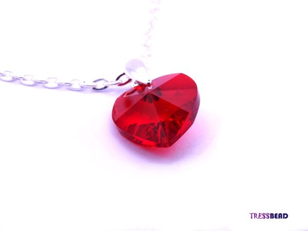 radiant Swarovski crystal heart pendant necklace