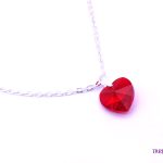 radiant Swarovski crystal heart pendant necklace