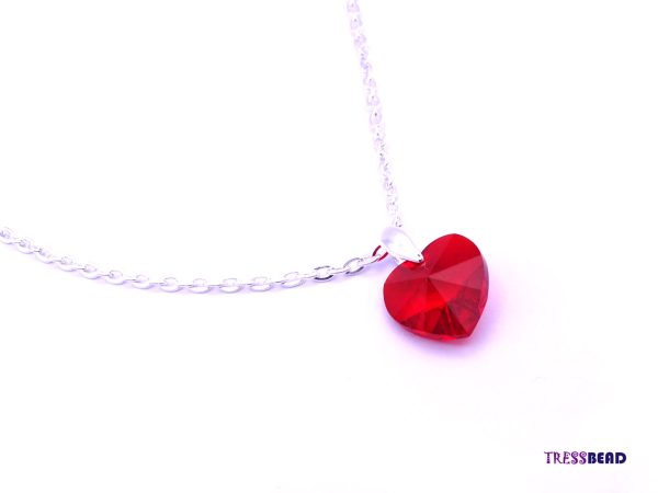 radiant Swarovski crystal heart pendant necklace