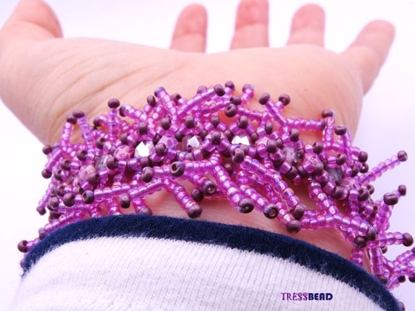 Coraling beadwork bracelet