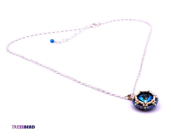 Bermuda Blue Beaded Pendant - Image 3