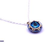Bermuda Blue Beaded Pendant