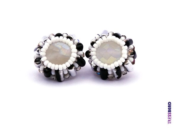 white color clip on earrings