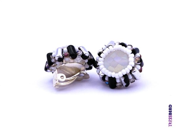 white color clip on earrings