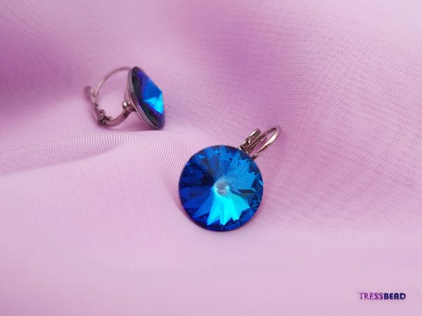 Bermuda Blue Crystal Earrings - Image 6