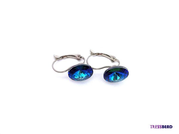 Bermuda Blue Crystal Earrings - Image 5