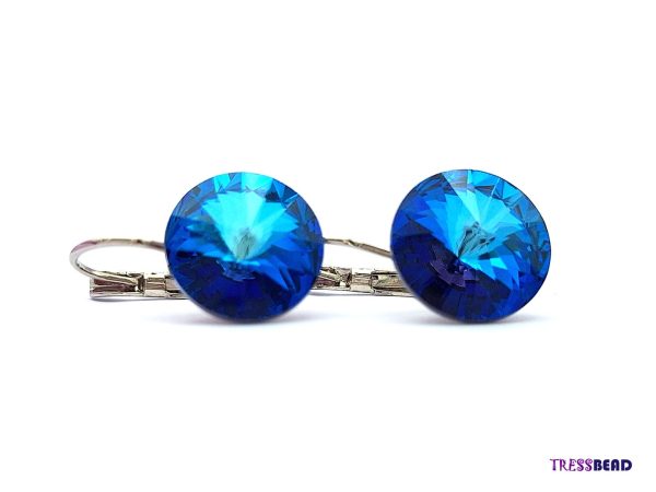 Bermuda Blue Crystal Earrings - Image 3