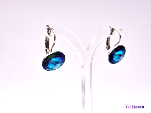 Bermuda Blue Crystal Earrings - Image 2