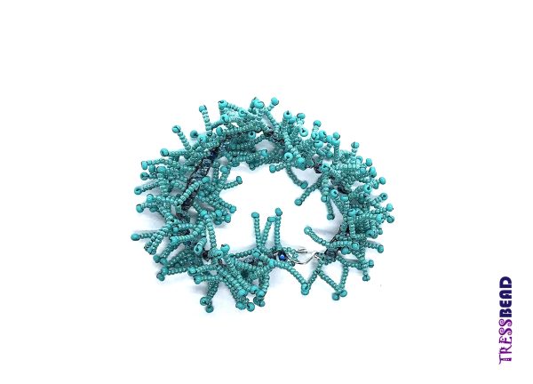 Turquoise Handwoven  Beaded Bracelet - Image 7