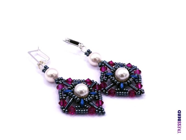 Uniquely Designed Beaded Dangle Earrings