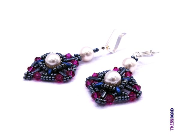 Uniquely Designed Beaded Dangle Earrings - Image 2