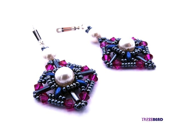 Uniquely Designed Beaded Dangle Earrings - Image 4