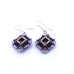 Stunning Purple Beaded Dangle Earrings