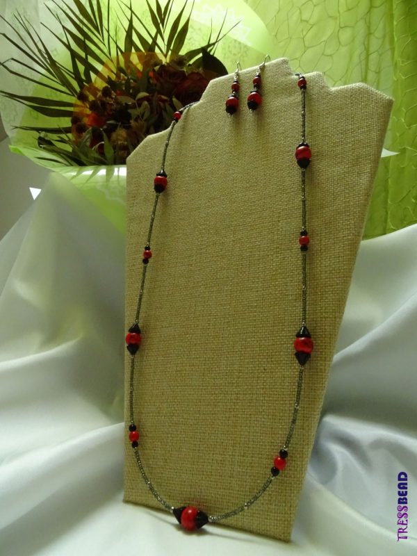 String-Necklace-Earrings-Set