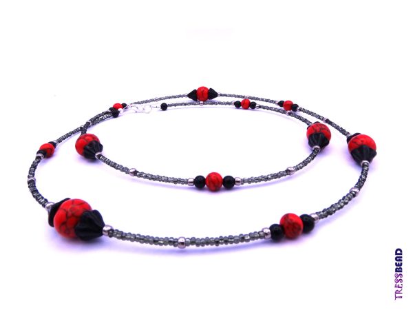 Red-Black Beaded Set - Image 4