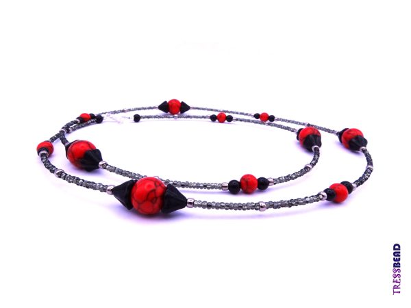 Red-Black Beaded Set - Image 6