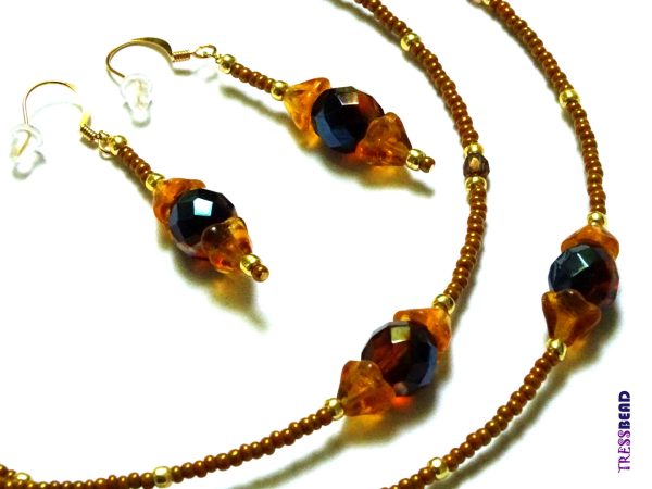 String-Necklace-Earrings-Set