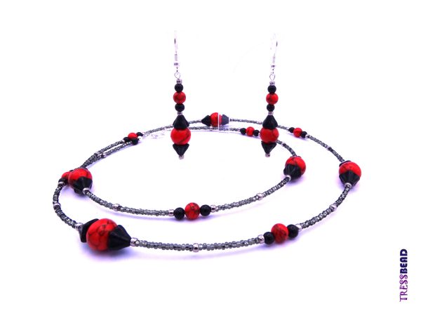 beaded-set-earrings and necklace