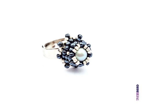 baby blue beaded ring