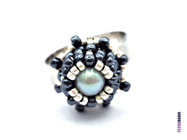 baby blue beaded ring