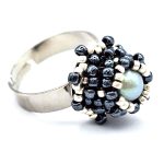 baby blue beaded ring