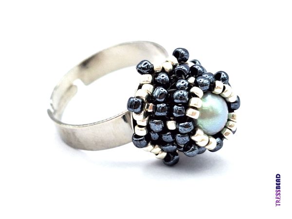 baby blue beaded ring