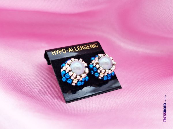 beaded stud earrings