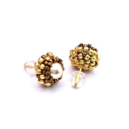 small beaded stud earrings