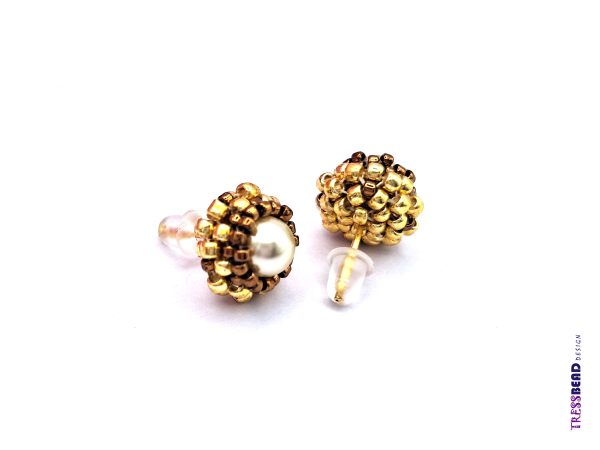 small beaded stud earrings