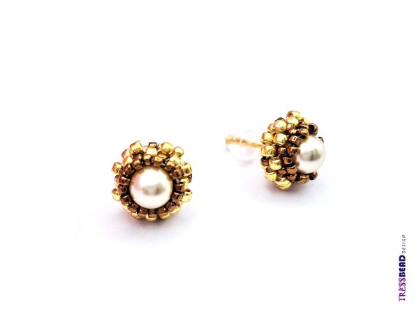 small beaded stud earrings