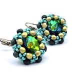 beaded rivoli earrings
