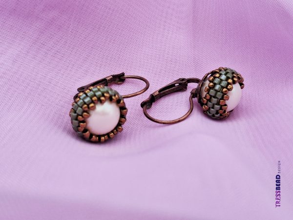 Vintage Beaded Pearl Earrings - Image 3