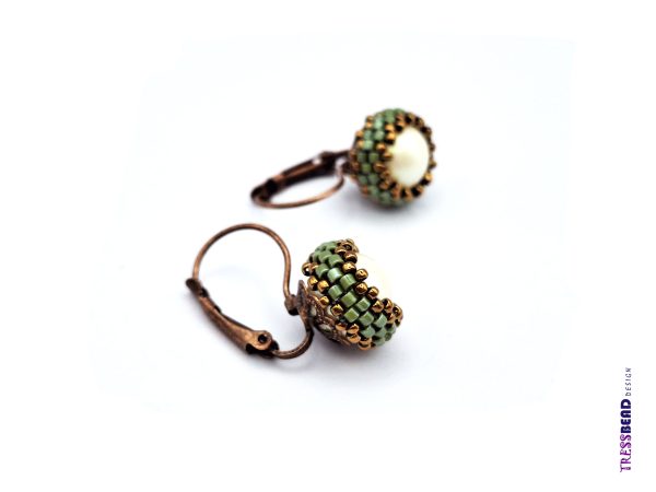 Vintage Beaded Pearl Earrings - Image 4