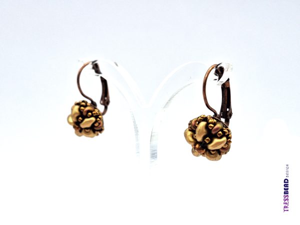 Vintage Copper Beaded Earrings - Image 2