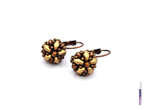 Vintage Copper Beaded Earrings - Image 5