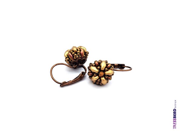 Vintage Copper Beaded Earrings - Image 6