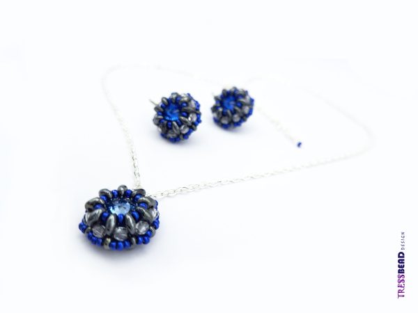 Navy Blue Beaded Set - Image 4