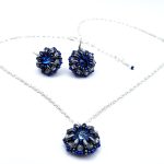 Navy Blue Beaded Set