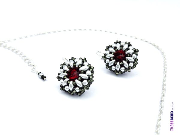 Silver/Red Beaded Set - Image 2