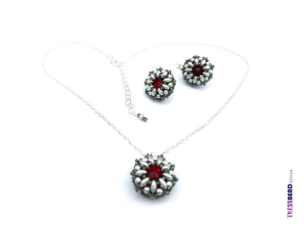 Silver/Red Beaded Set - Image 3