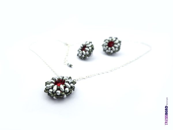 Silver/Red Beaded Set - Image 5