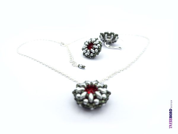 Silver/Red Beaded Set - Image 6