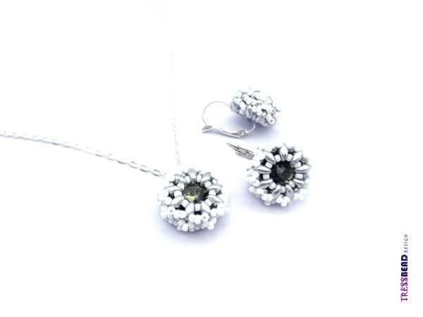 White/Gray Beaded Set - Image 2