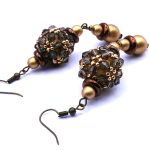 beaded bead earrings