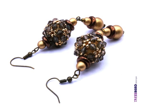 beaded bead earrings